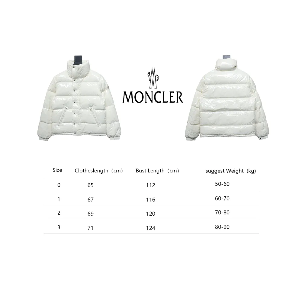 Moncler lacquered stand collar down jacket