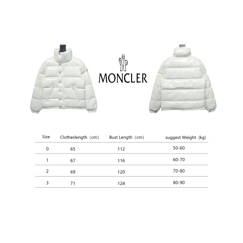 Moncler lacquered stand collar down jacket