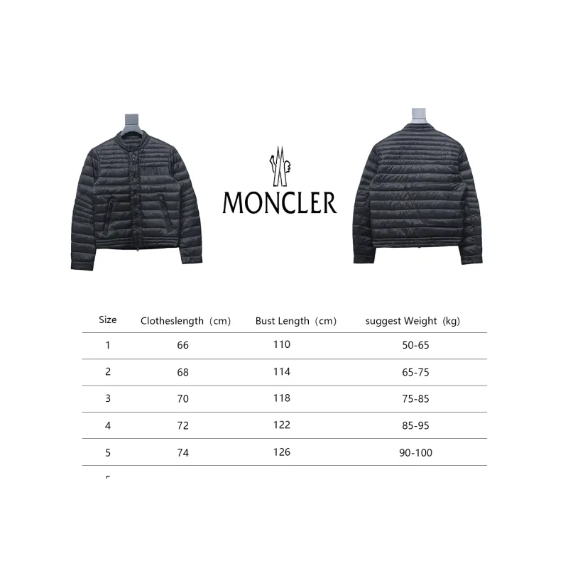 Moncler light and thin classic down jacket jacket
