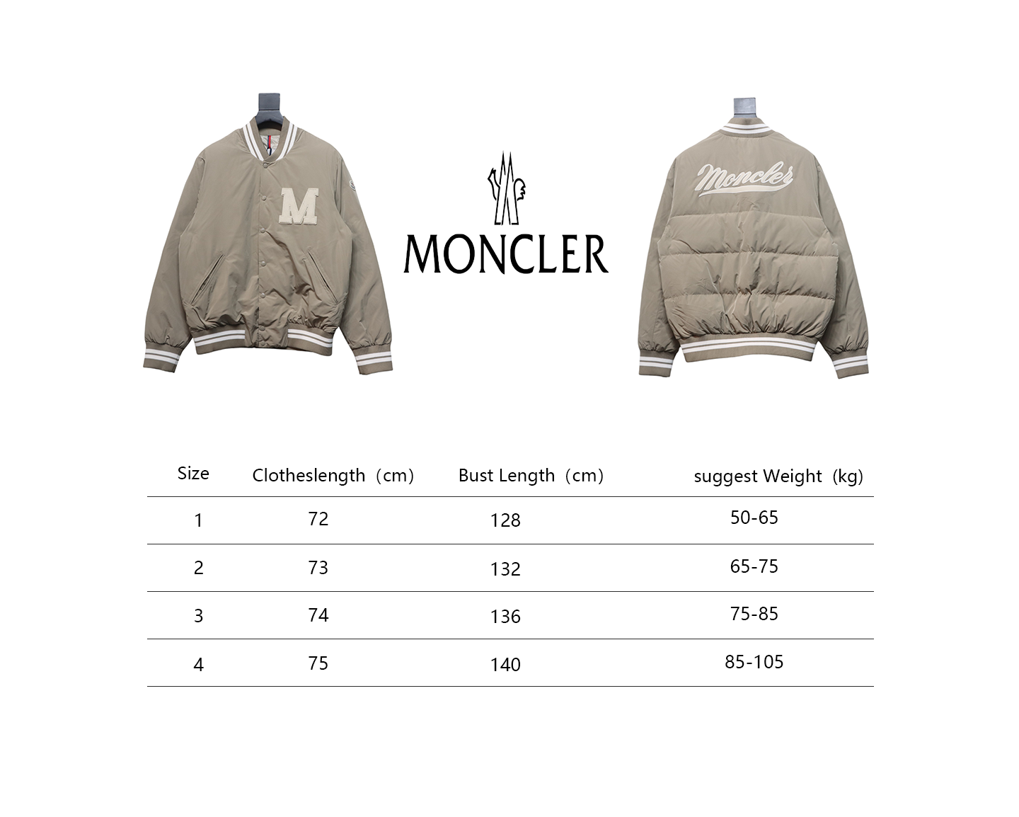 Moncler MC Lateltin M standard college style down jacket 2