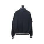 Moncler MC Spliced ​​Wool Sleeve Stand Collar Thin Velvet Down Jacket 1
