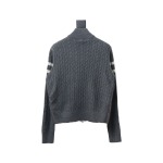Moncler MC Spliced ​​Wool Sleeve Stand Collar Thin Velvet Down Jacket 2