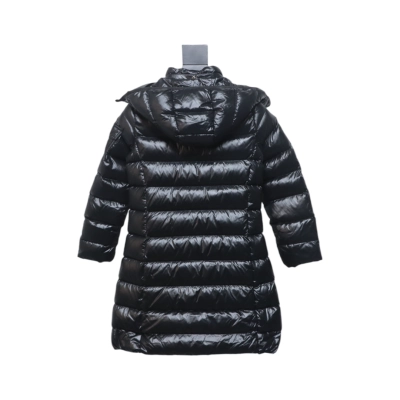 Moncler moka girls new felt patchwork children's long down jacket 02