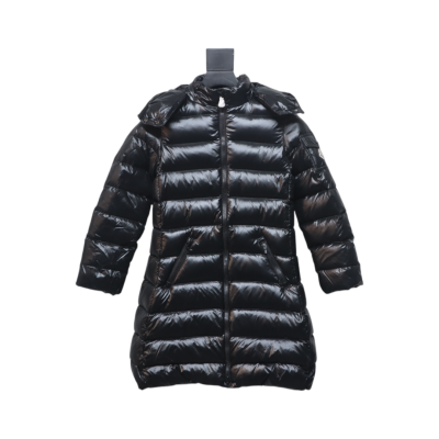 Moncler moka girls new felt patchwork children's long down jacket 01