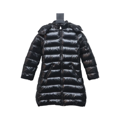 Moncler moka girls new felt patchwork children's long down jacket 01