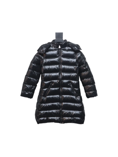 Moncler moka girls new felt patchwork children's long down jacket 01