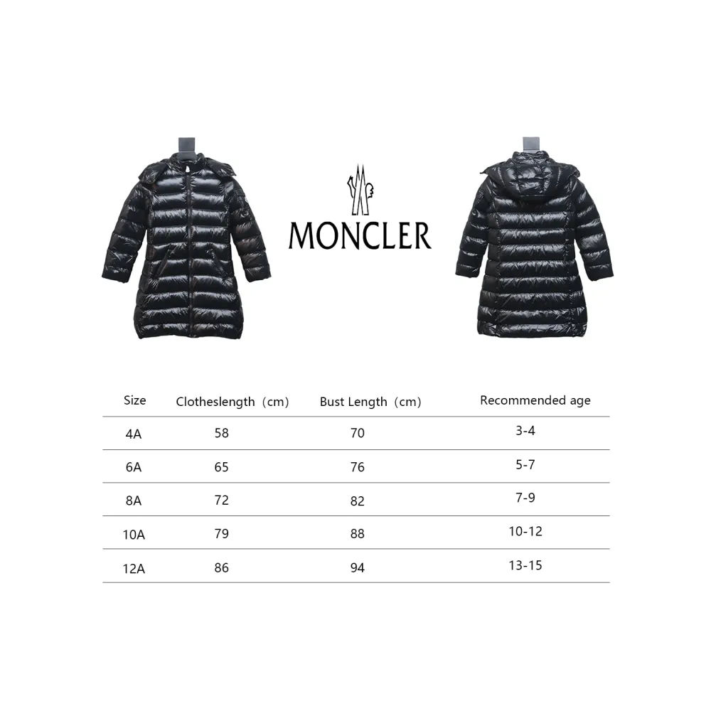 Moncler moka girls new felt patchwork children's long down jacket