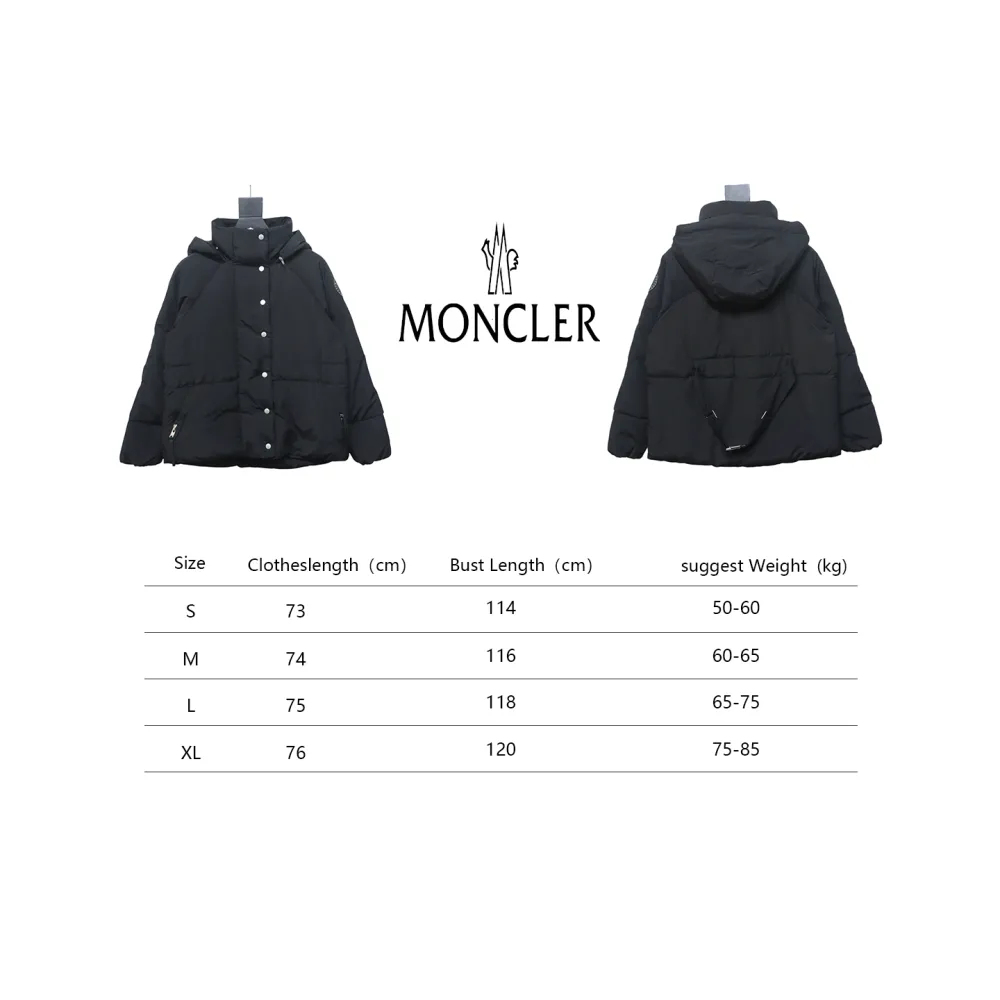 Moncler sleeve label solid color zipper down jacket