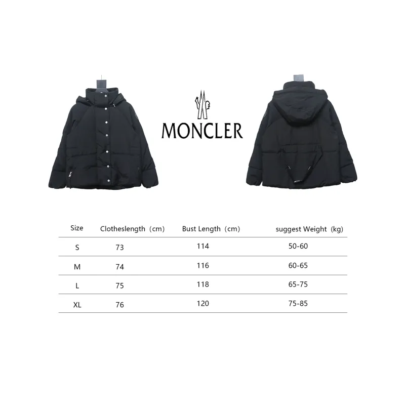Moncler sleeve label solid color zipper down jacket