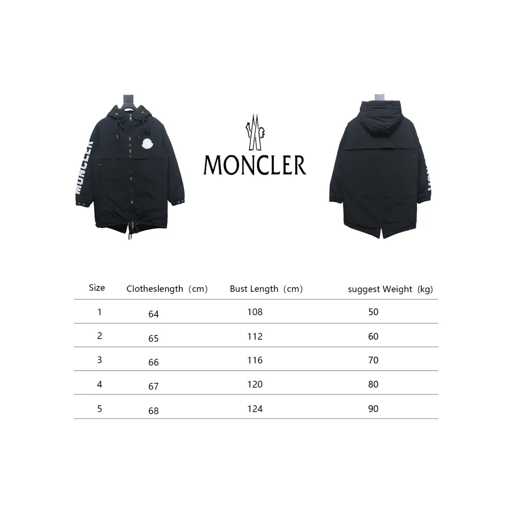 Moncler sleeve LOGO letter long jacket