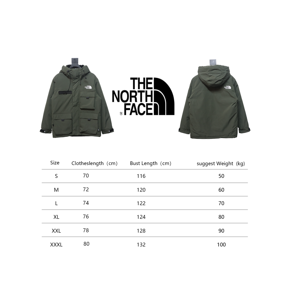 North Face logo letter workwear down jacket 2