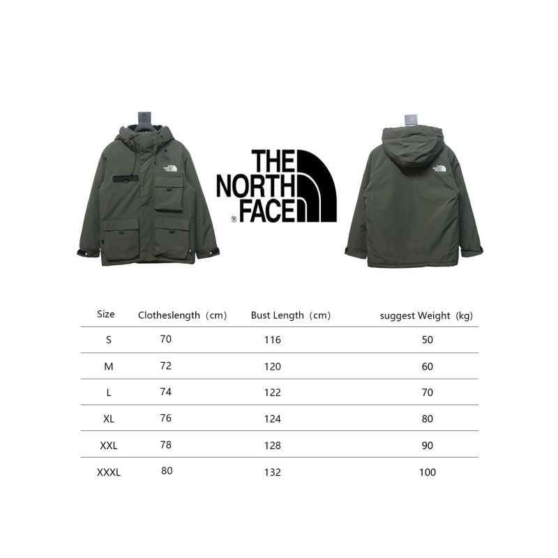 North Face logo letter workwear down jacket 2