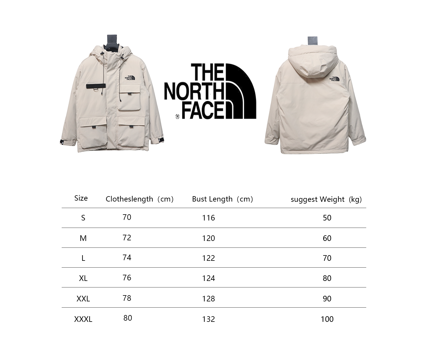 North Face logo letter workwear down jacket 3