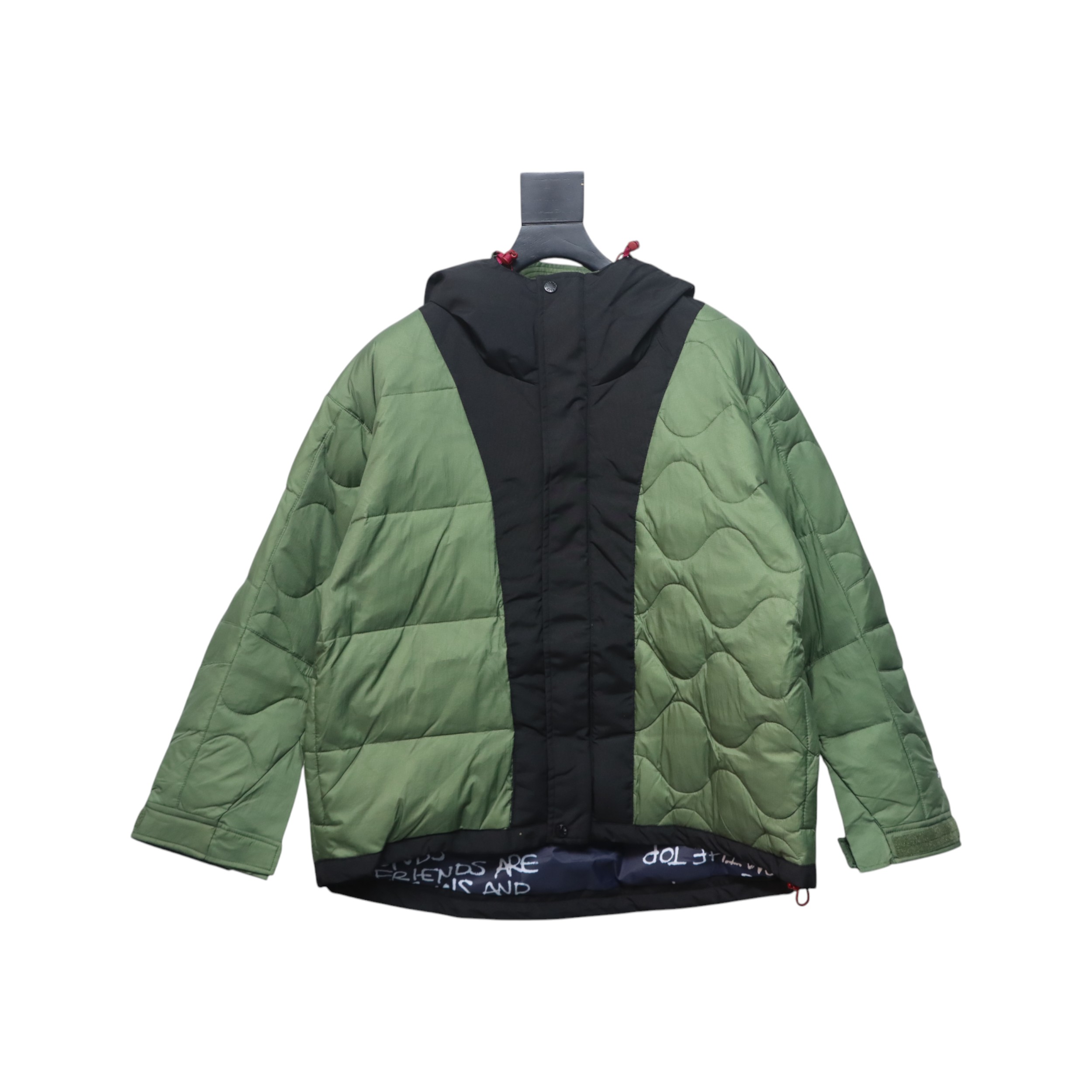 THE NORTH FACE Black Label Limited Edition Pioneer Colorblock Printed Zipper Hooded Down Jacket
