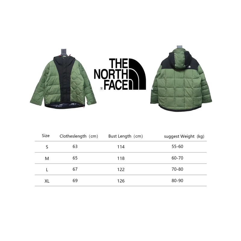THE NORTH FACE Black Label Limited Edition Pioneer Colorblock Printed Zipper Hooded Down Jacket
