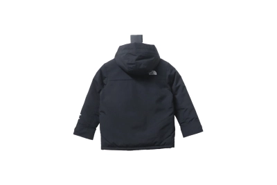 THE NORTH FACE brand logo embroidery hooded fur collar zipper down jacket for children 1 02