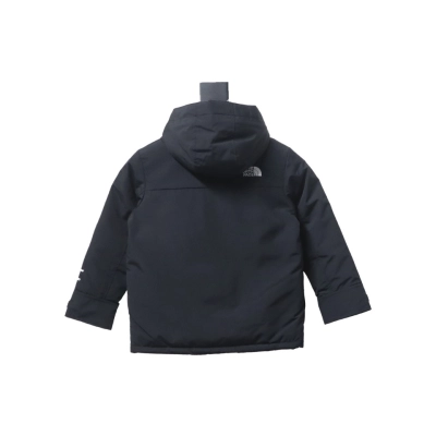 THE NORTH FACE brand logo embroidery hooded fur collar zipper down jacket for children 1 02