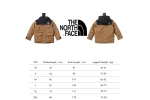 THE NORTH FACE brand logo embroidery hooded fur collar zipper down jacket for children 2