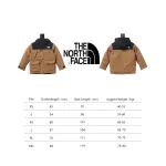 THE NORTH FACE brand logo embroidery hooded fur collar zipper down jacket for children 2