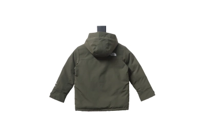 THE NORTH FACE brand logo embroidery hooded fur collar zipper down jacket for children 3 02