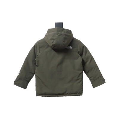 THE NORTH FACE brand logo embroidery hooded fur collar zipper down jacket for children 3 02