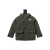 THE NORTH FACE brand logo embroidery hooded fur collar zipper down jacket for children 3