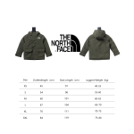 THE NORTH FACE brand logo embroidery hooded fur collar zipper down jacket for children 3