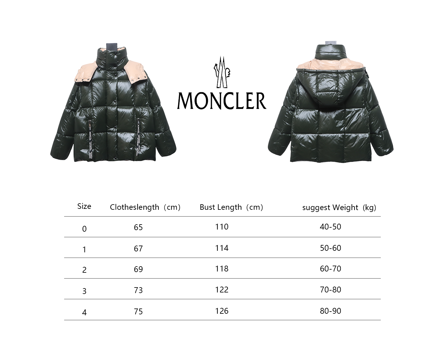 Top Moncler Parana short bread down jacket