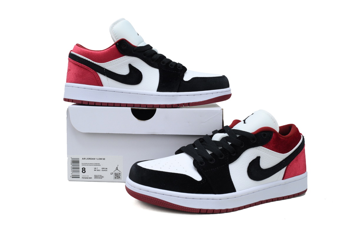 Air Jordan 1 Low SE Velvet Black Toe FZ3242-001 
