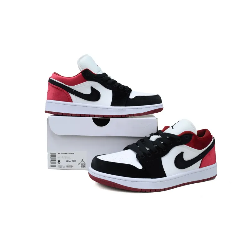 Air Jordan 1 Low SE Velvet Black Toe FZ3242-001 