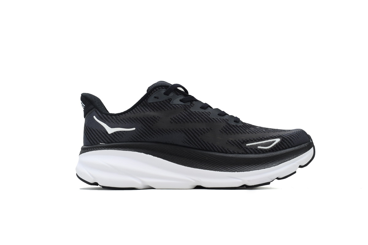 HOKA Clifton 9 2E Wide Black White 1132210-BWHT 