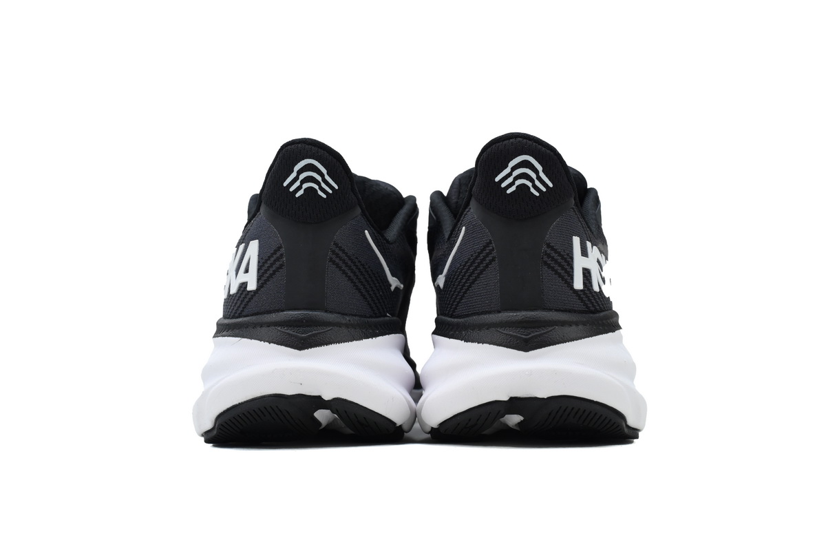 HOKA Clifton 9 2E Wide Black White 1132210BWHT