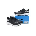 HOKA Clifton 9 2E Wide Black White 1132210-BWHT 