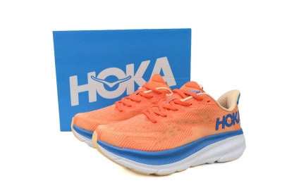 POP HOKA Clifton 9 2E Wide Vibrant Orange Impala 1132210-VOIM  02