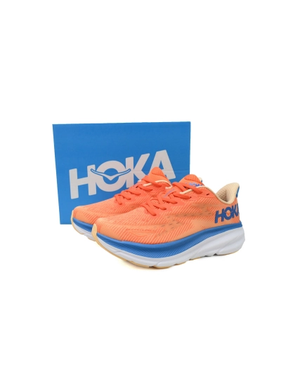 POP HOKA Clifton 9 2E Wide Vibrant Orange Impala 1132210-VOIM  02