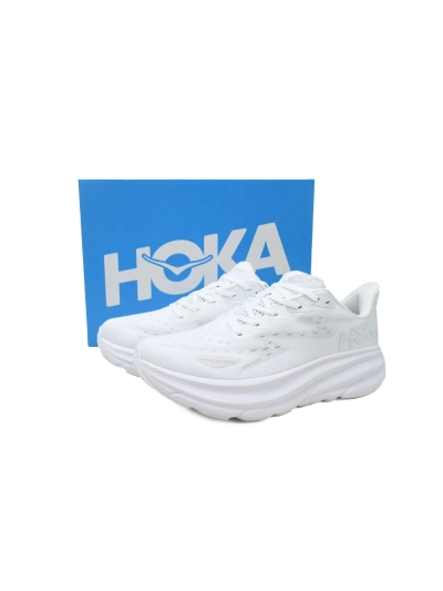 POP HOKA Clifton 9 Triple White 1127895-WWH  02