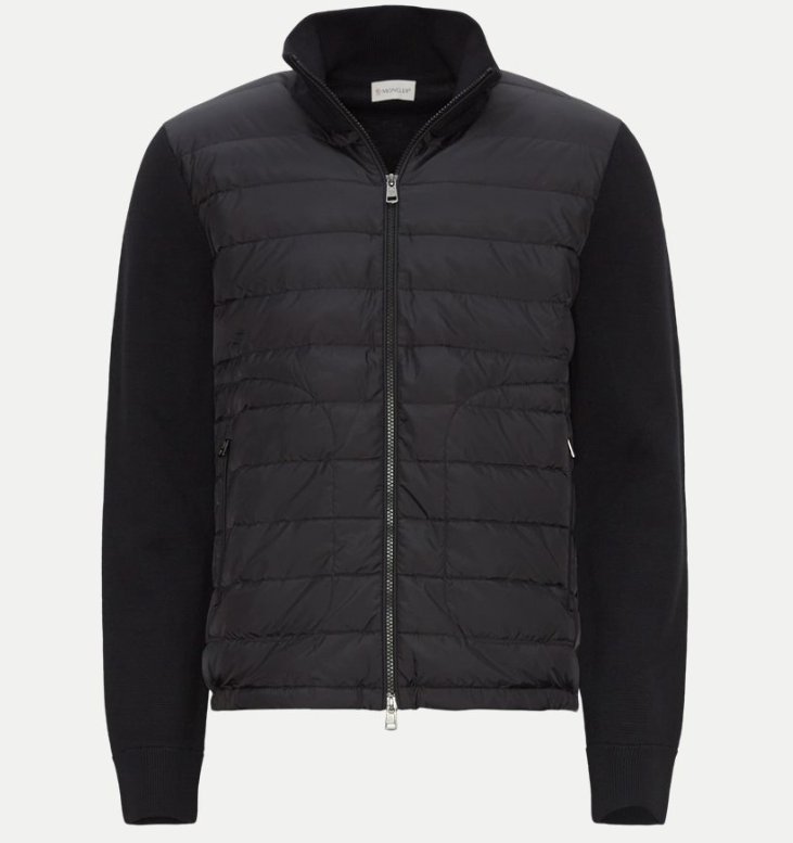 Moncler Paneled Wool Blend Down Jacket