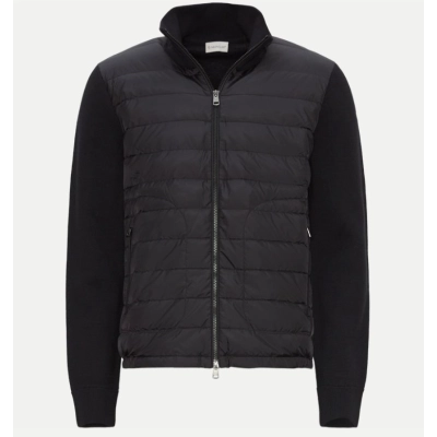 Moncler Paneled Wool Blend Down Jacket 01