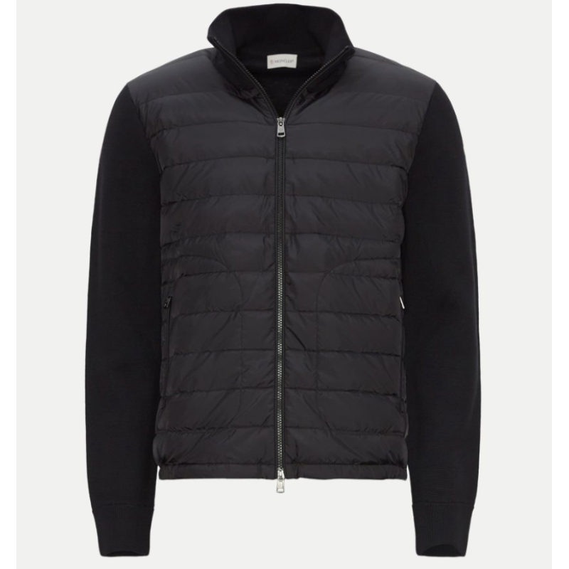 Moncler Paneled Wool Blend Down Jacket