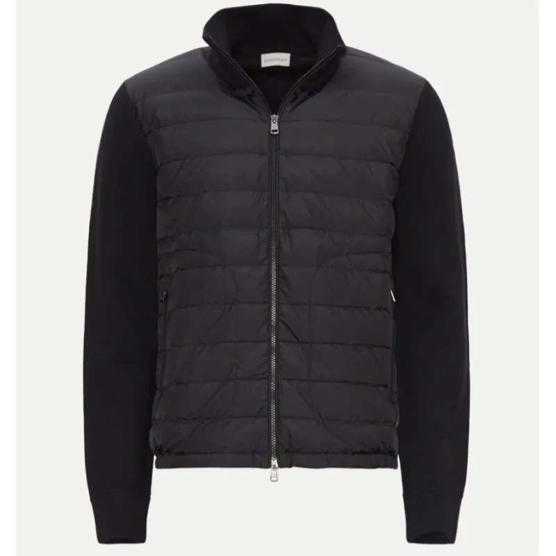 Moncler Paneled Wool Blend Down Jacket