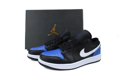 POP Air Jordan 1 Low Black Royal Toe 553558-042  02