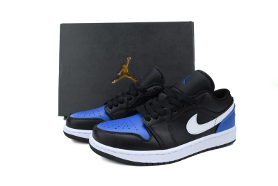 POP Air Jordan 1 Low Black Royal Toe 553558-042  02