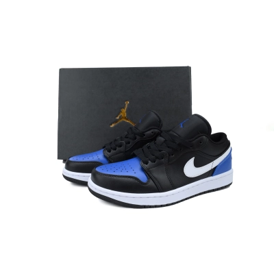 GET Air Jordan 1 Low Black Royal Toe 553558-042  02
