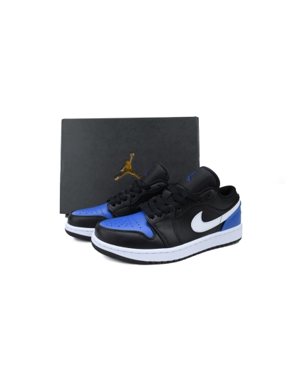 POP Air Jordan 1 Low Black Royal Toe 553558-042  02