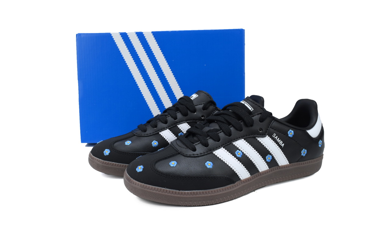 POP Samba OG Black Floral Embroidery IF4397 