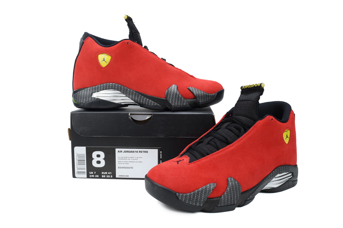 Perfectkicks Air Jordan 14 Retro Ferrari 654459-670 