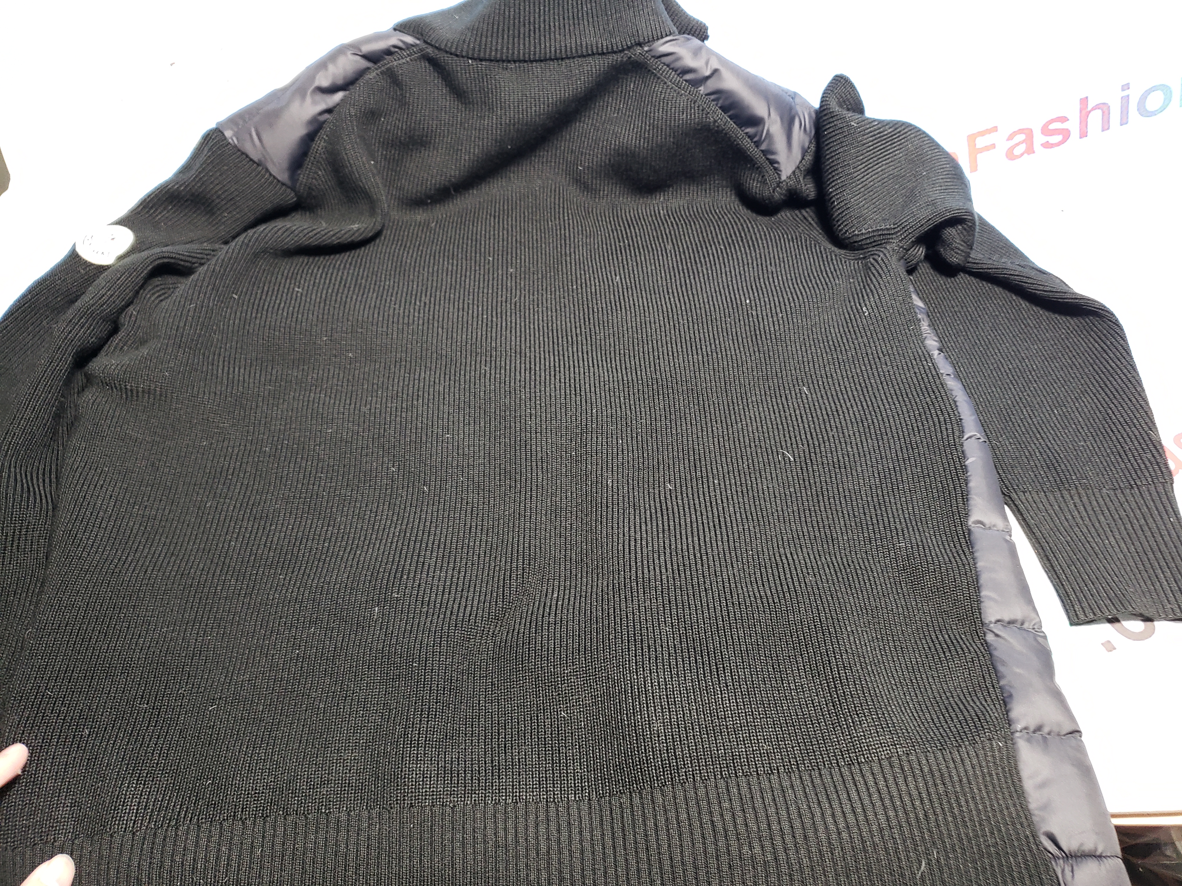 Moncler Paneled Wool Blend Down Jacket