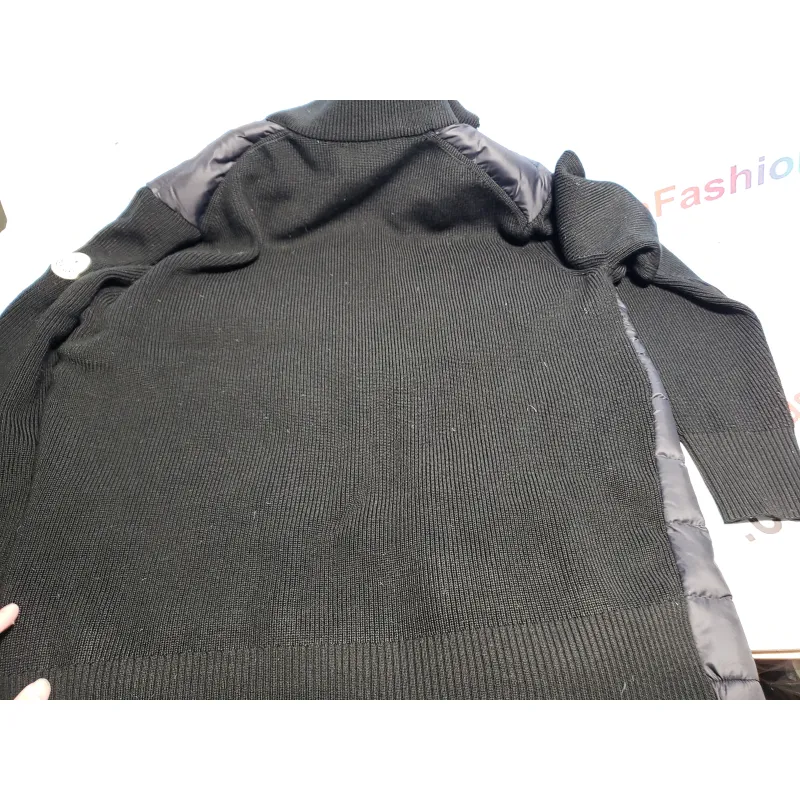 Moncler Paneled Wool Blend Down Jacket