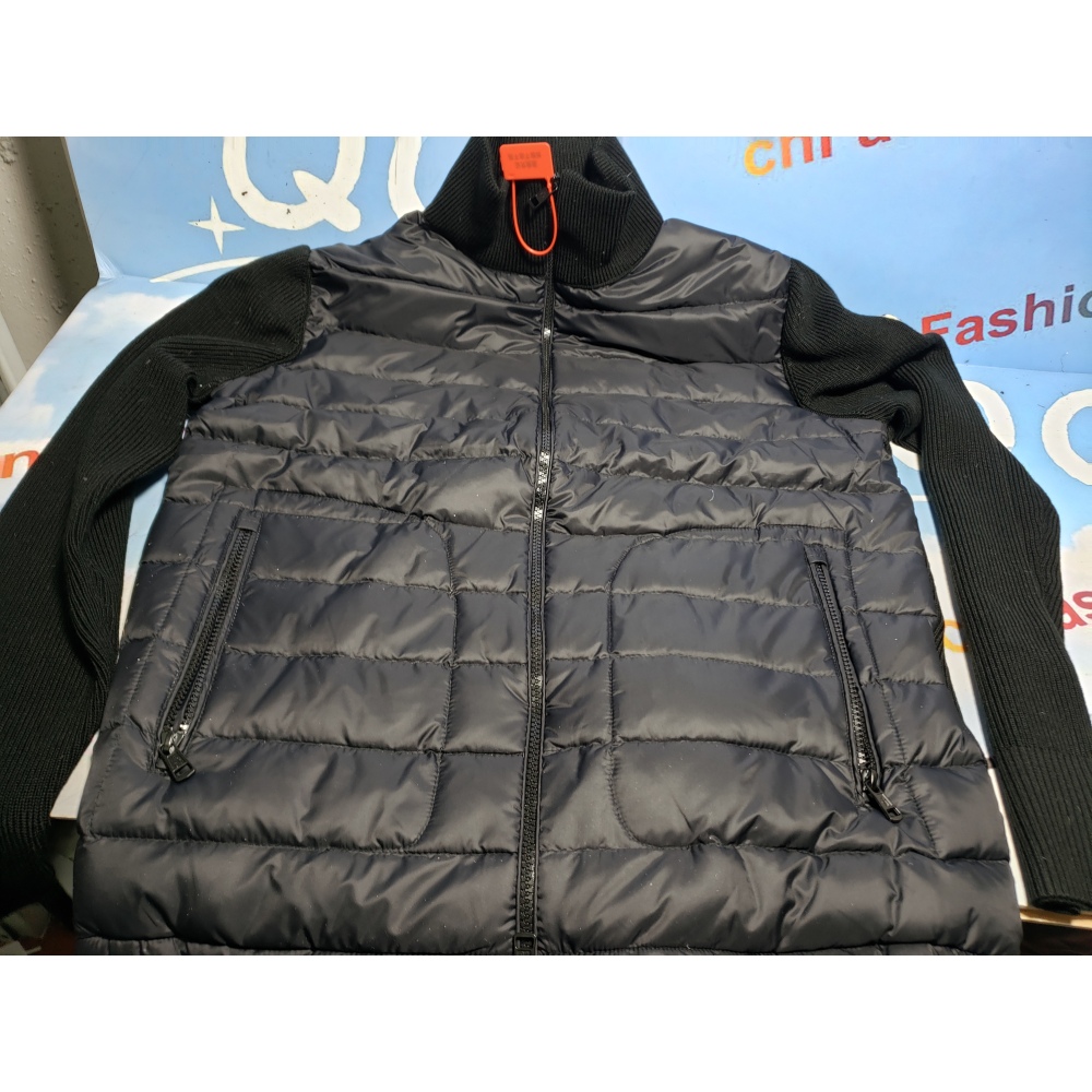 Moncler Paneled Wool Blend Down Jacket