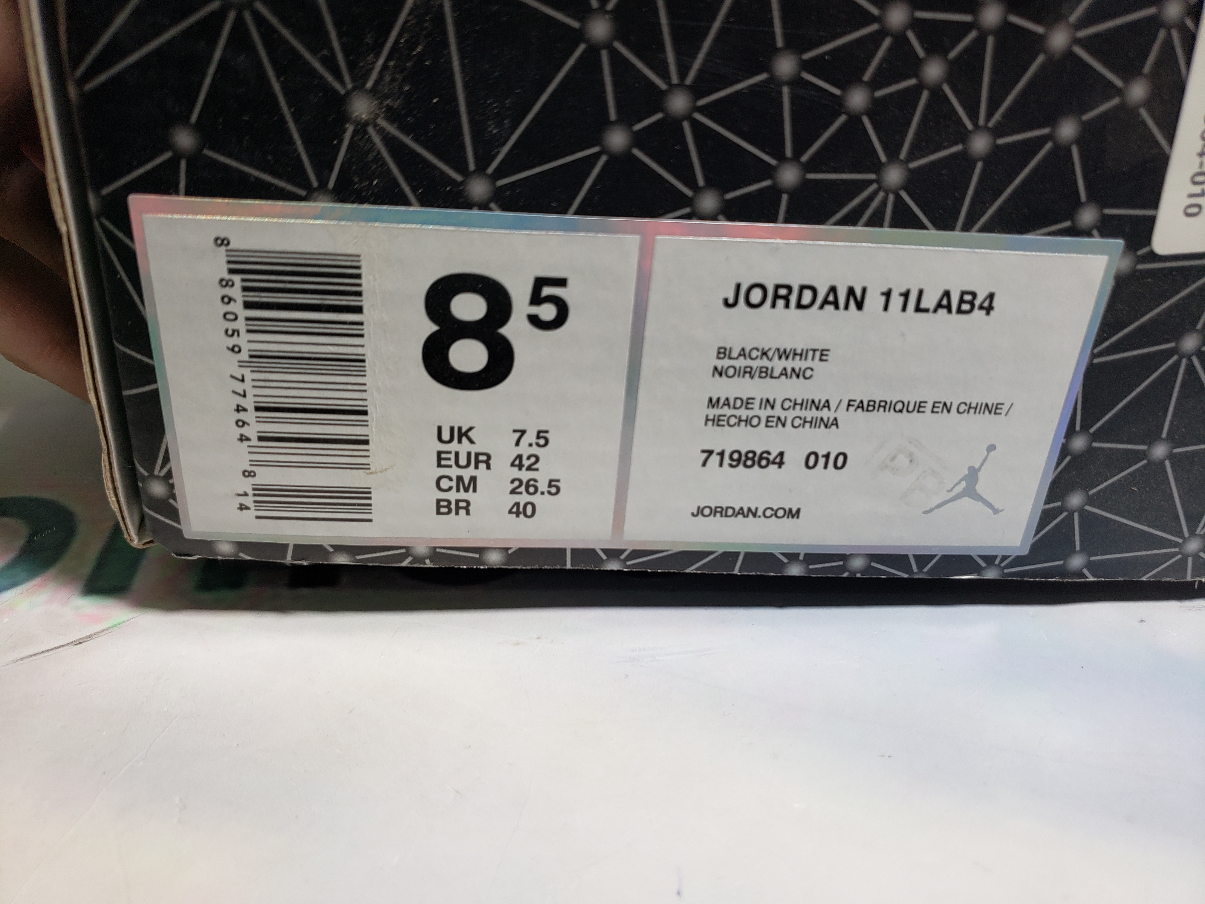 PKGoden Jordan 4 Retro 11Lab4 Black,719864-010